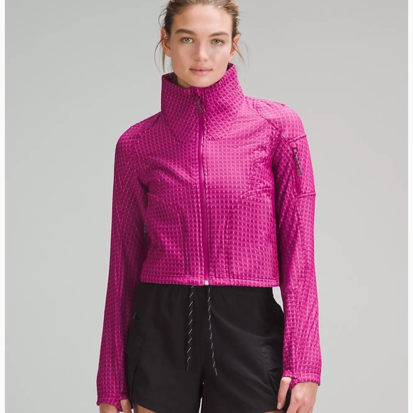 lululemon athletica Jackets & Blazers - NWT Lululemon water repellent grid fleece hiking jacket WILD BERRY SONIC PINK 10